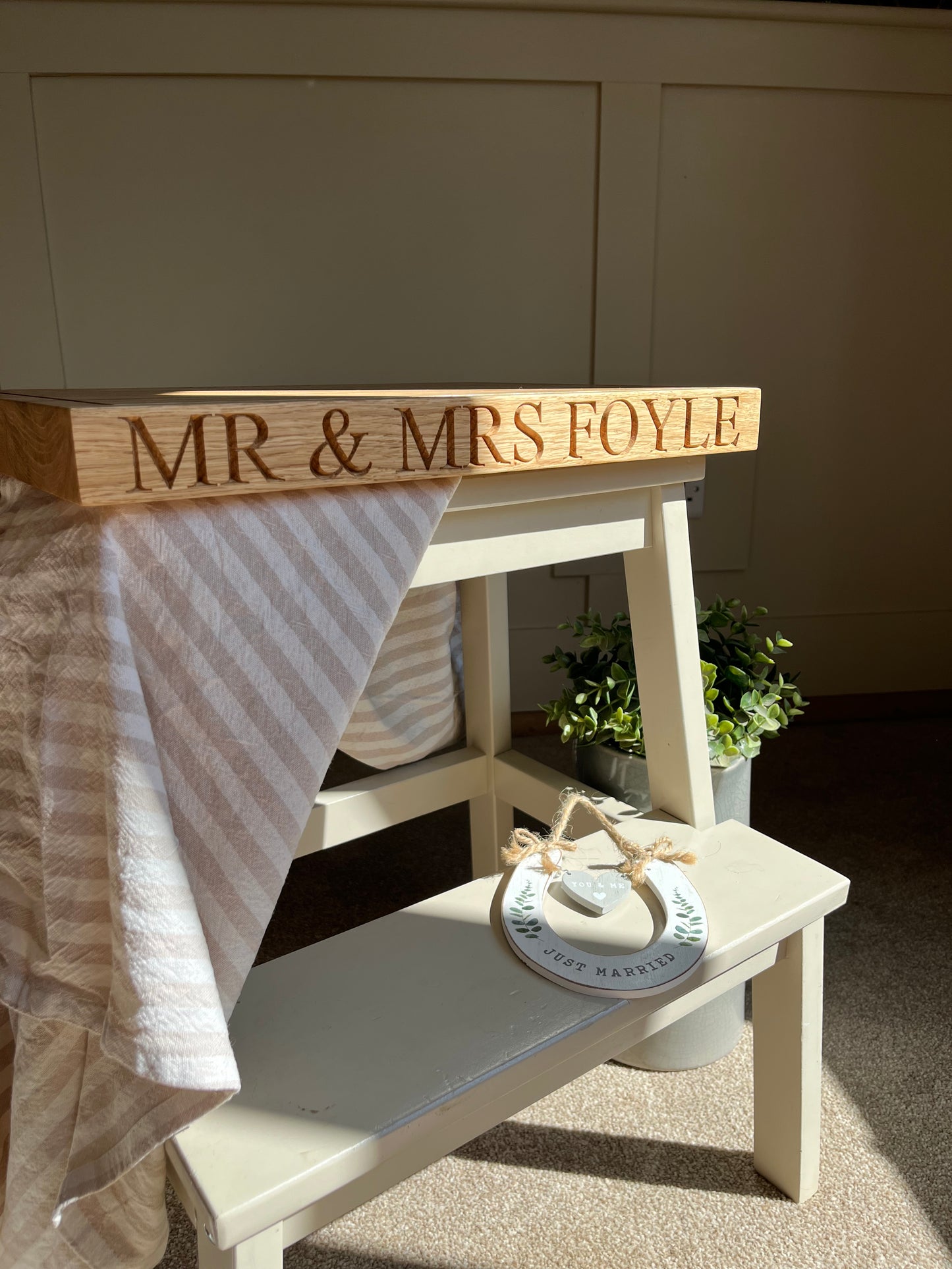 Wedding gift chopping board