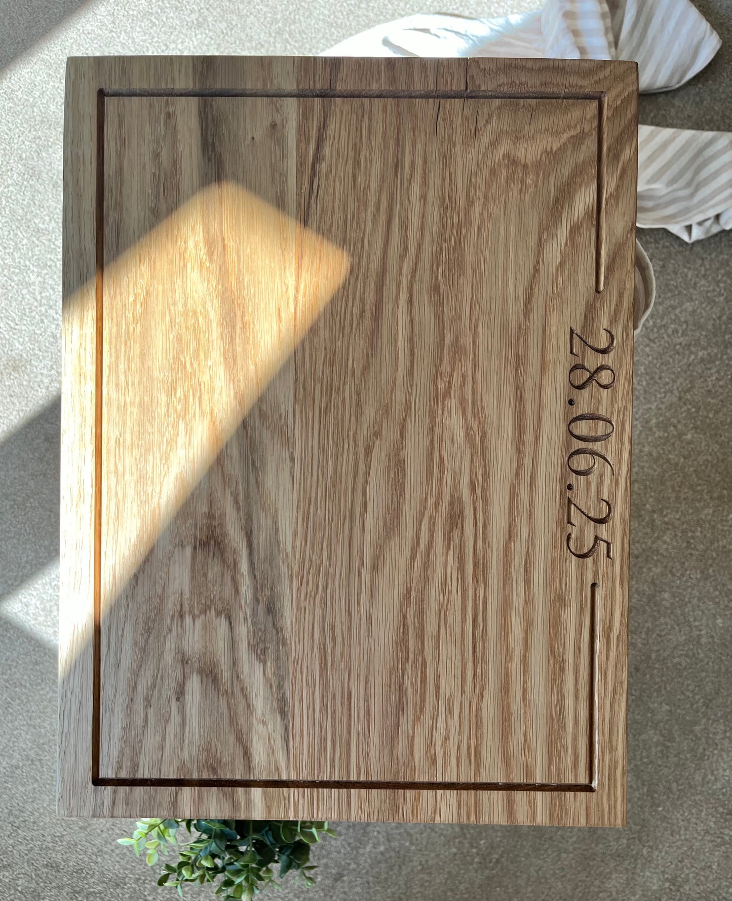 Wedding gift chopping board