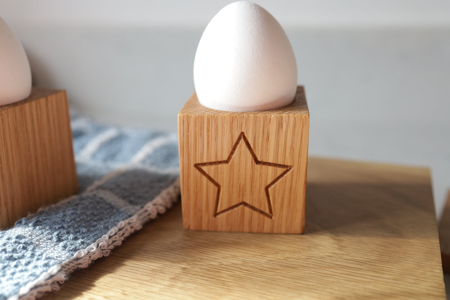 Oak Egg Cup Holder
