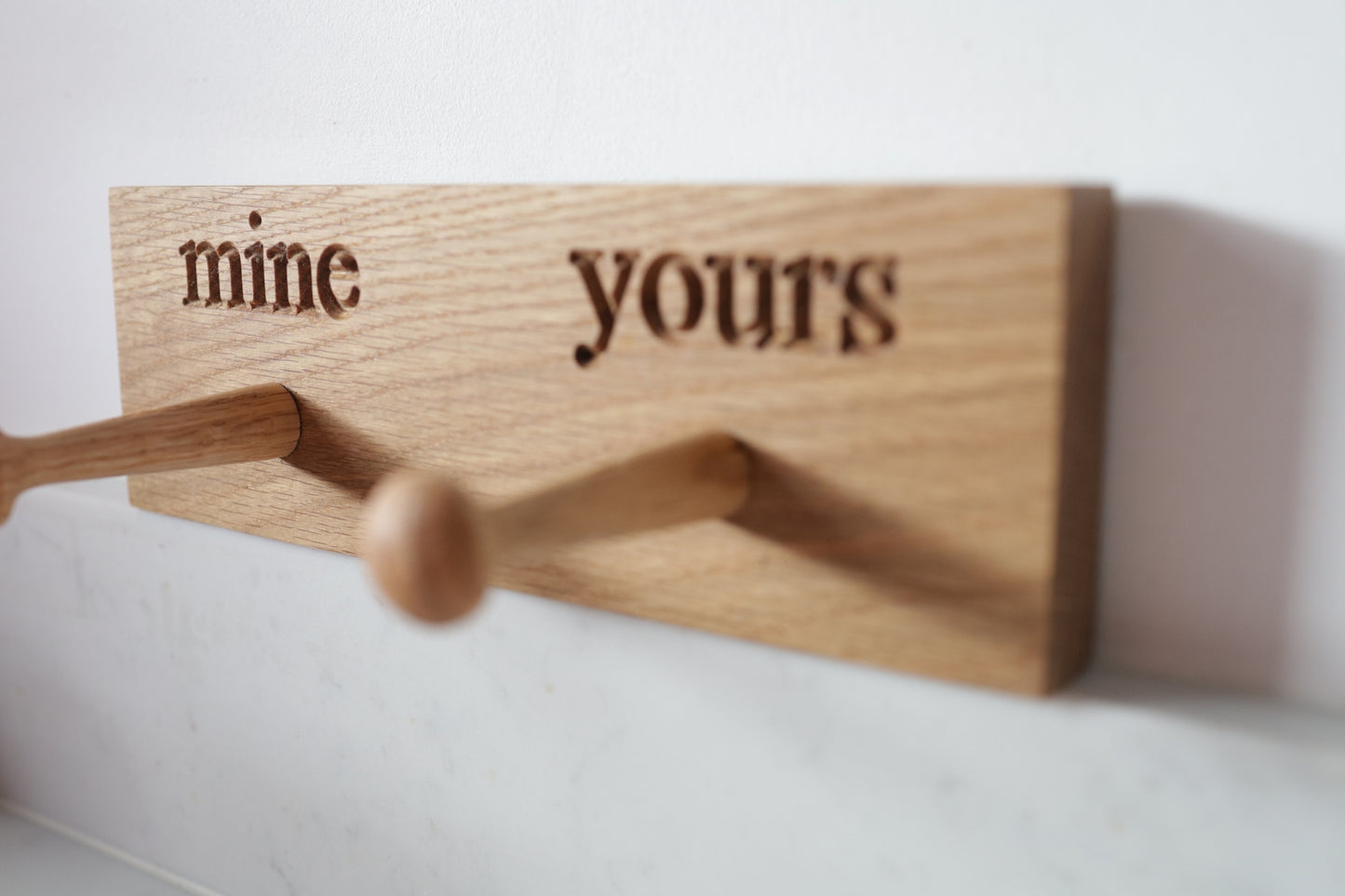 Yours & Mine Oak Peg Rail
