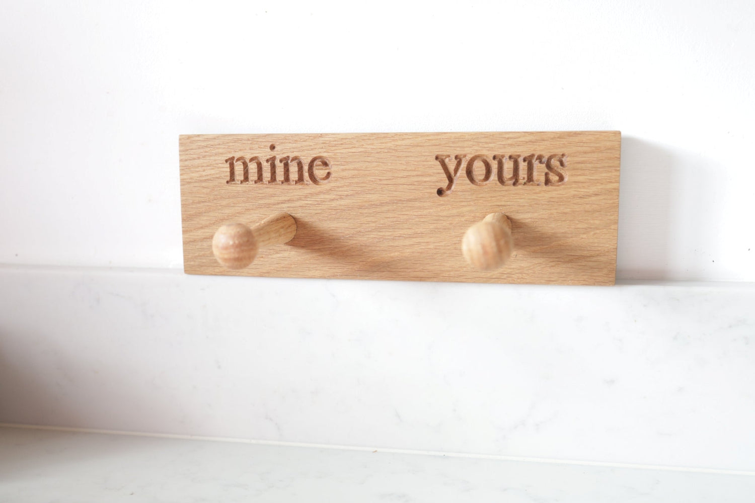 Oak peg rails