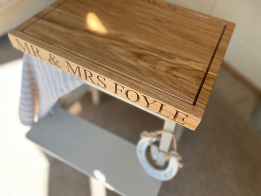 Wedding gift chopping board